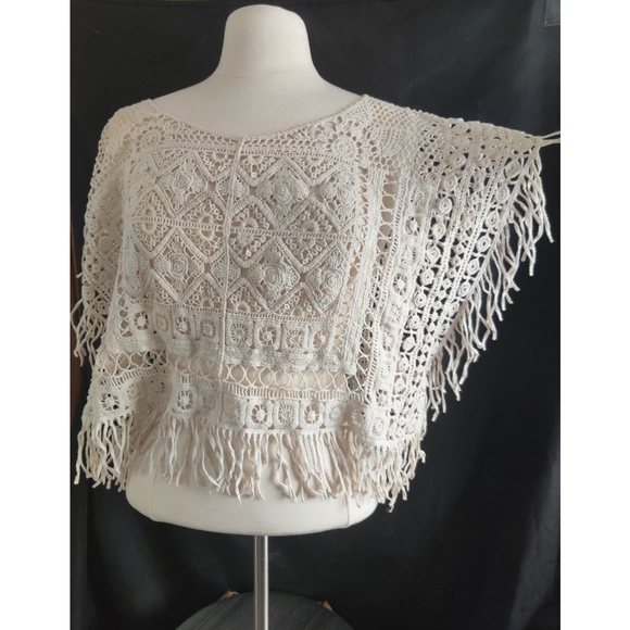 Boho Macrame Crochet Shirt Swim Suit Cover - Picture 4 of 4